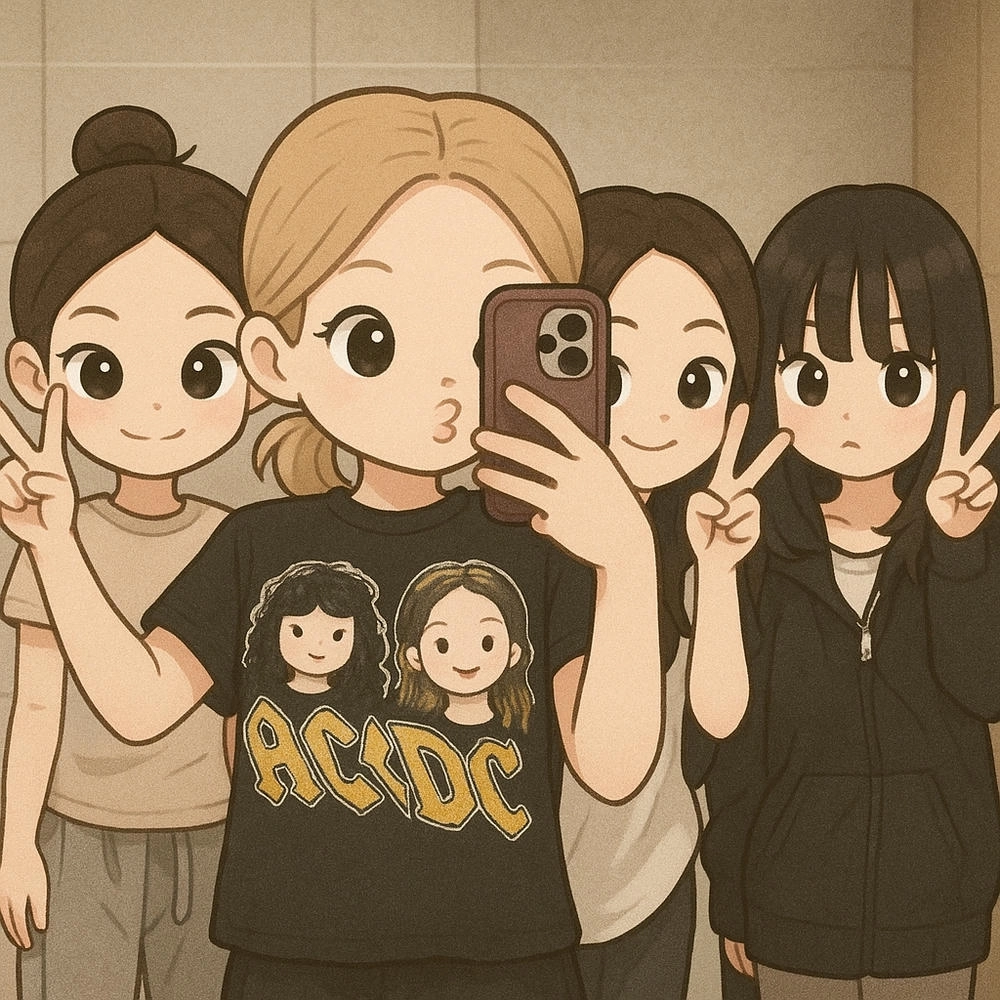 hình blackpink chibi cả nhóm cute 