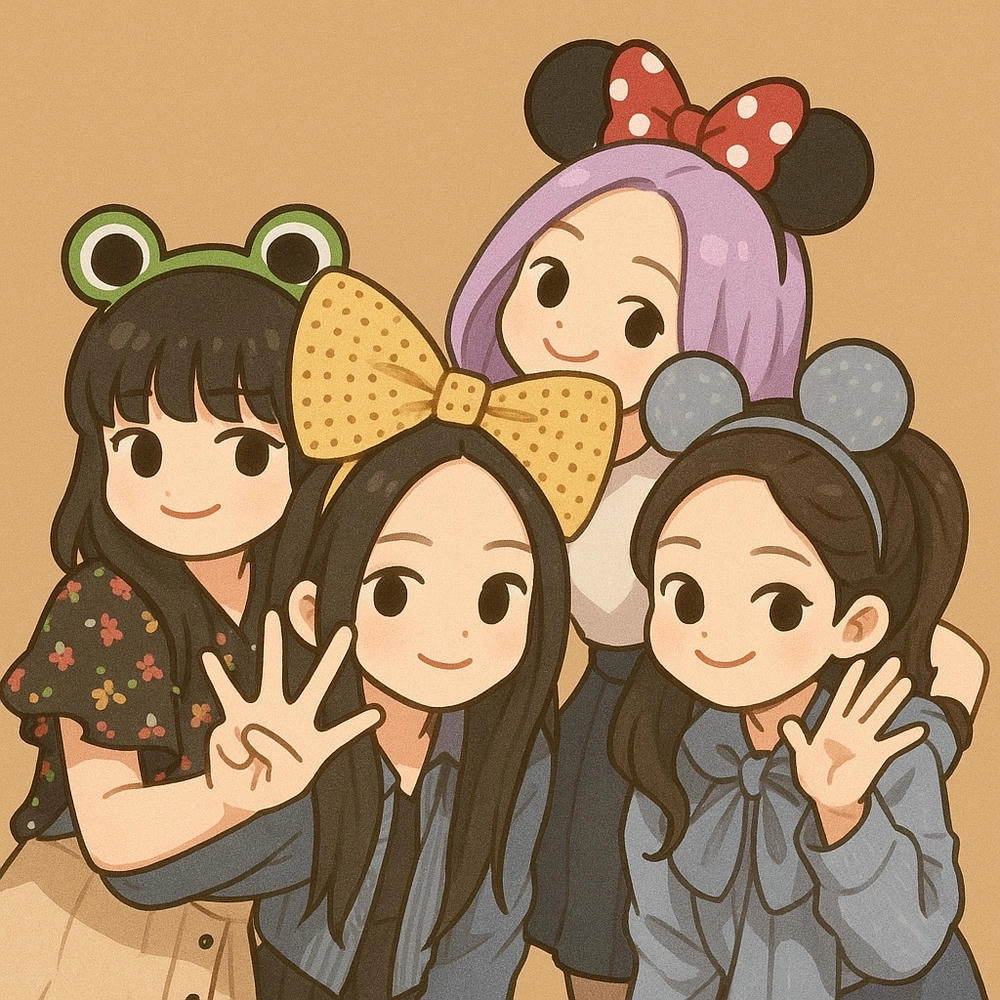 ảnh nhóm nhạc blackpink kiểu chibi 