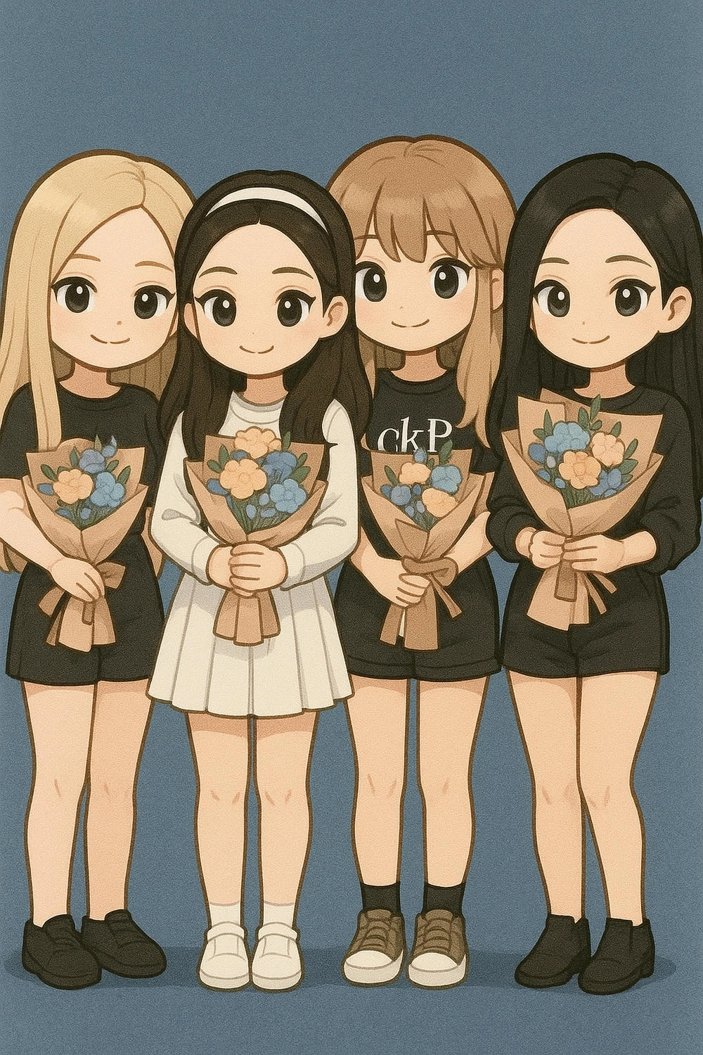 hình ảnh blackpink cute theo phong cách chibi 