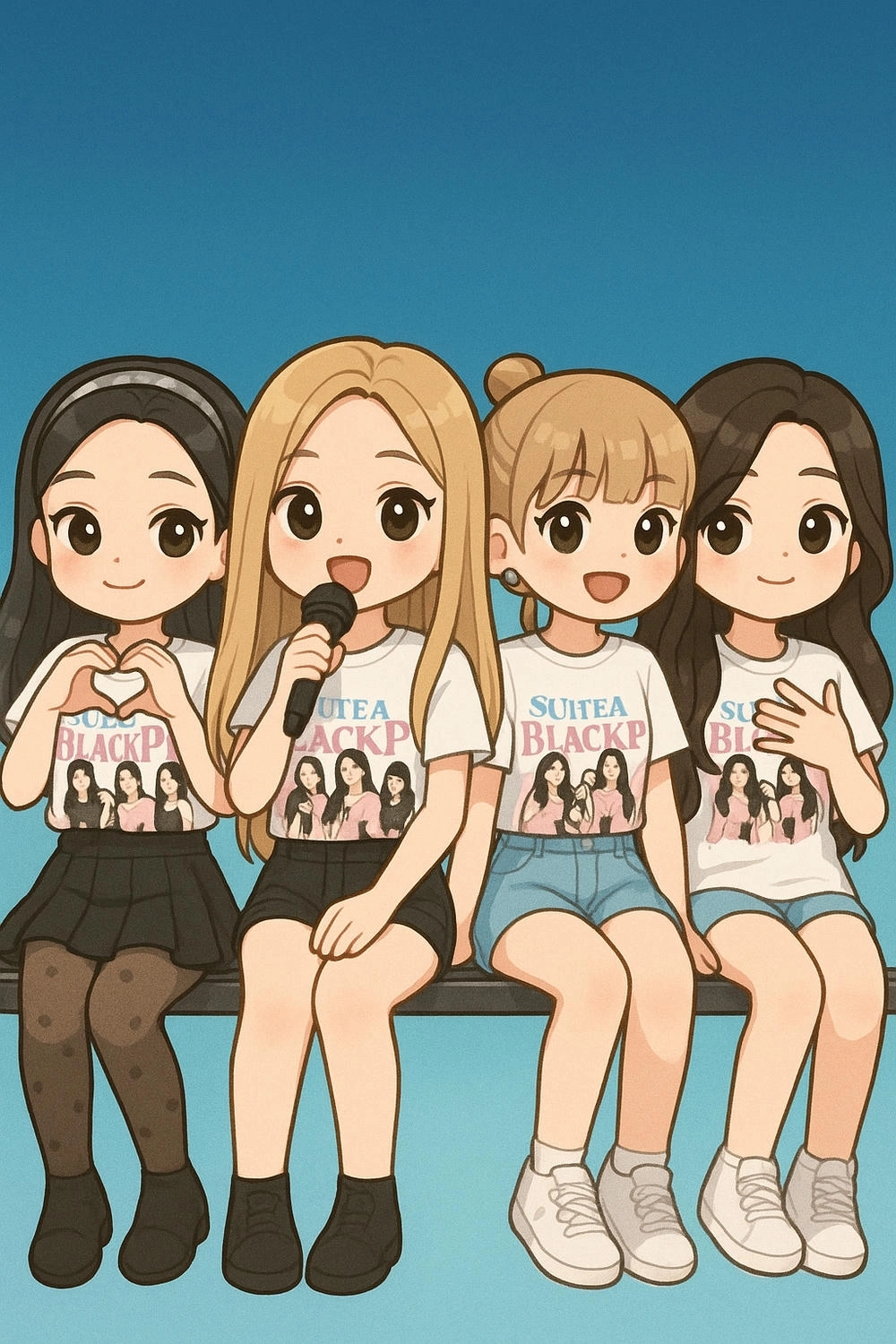 hình chibi cute của nhóm nhạc blackpink 