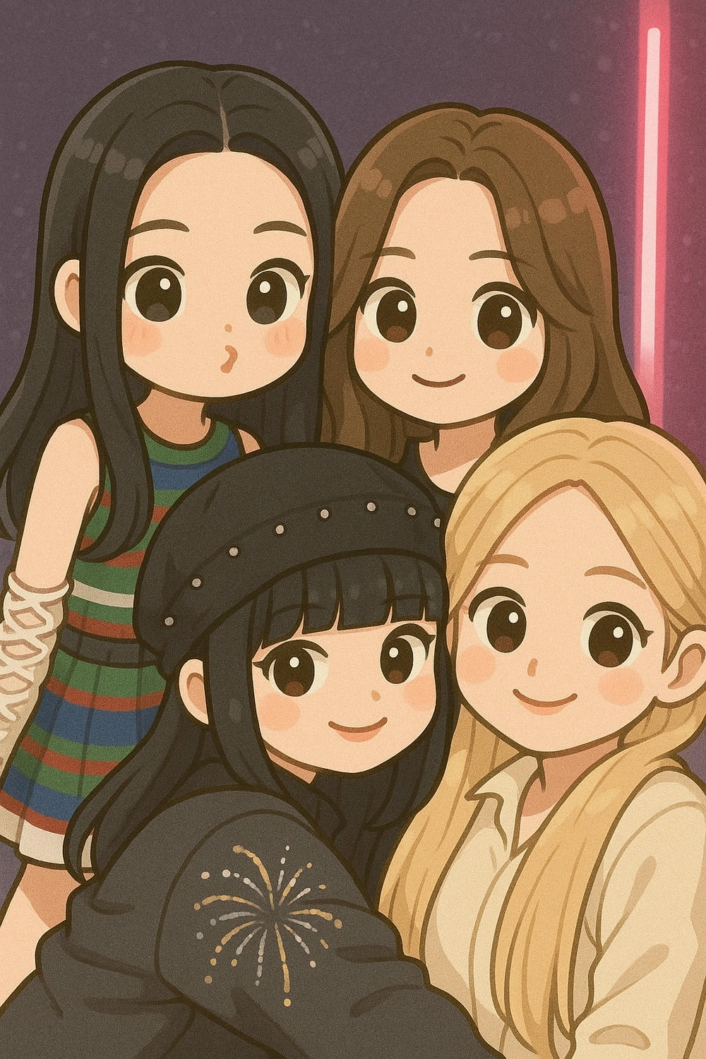 hình chibi blackpink cả nhóm cute 