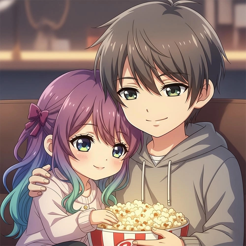 cặp đôi chibi cute trong anime 