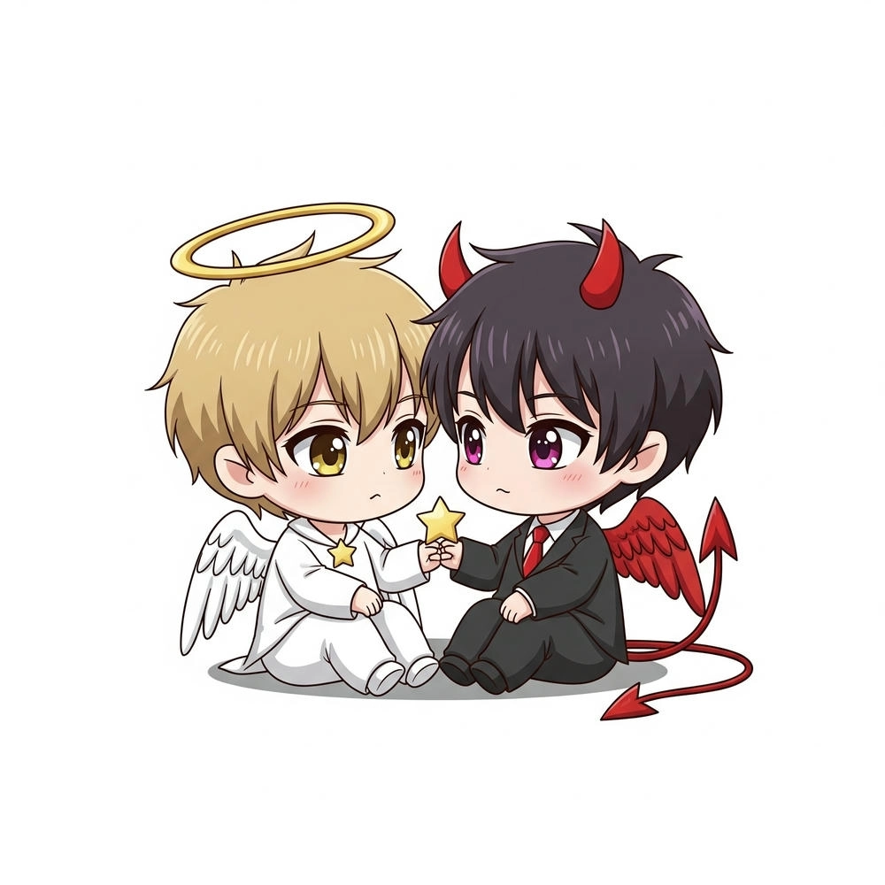 ảnh cặp đôi anime chibi cute dễ thương lãng mạn 