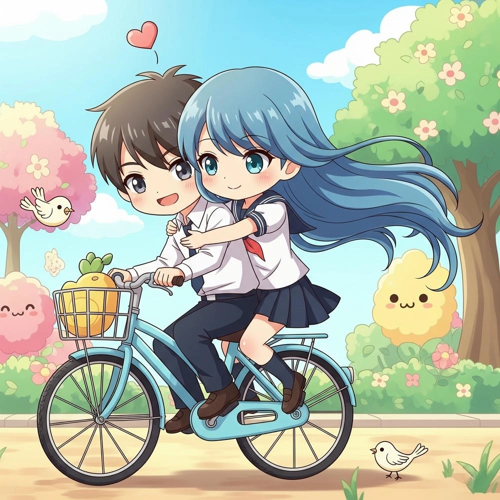 ảnh cặp đôi chibi đáng yêu 