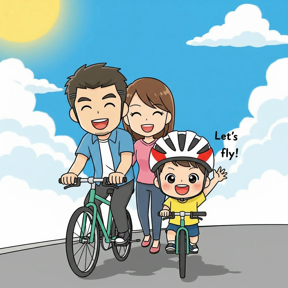 ảnh chibi gia đình ba người 