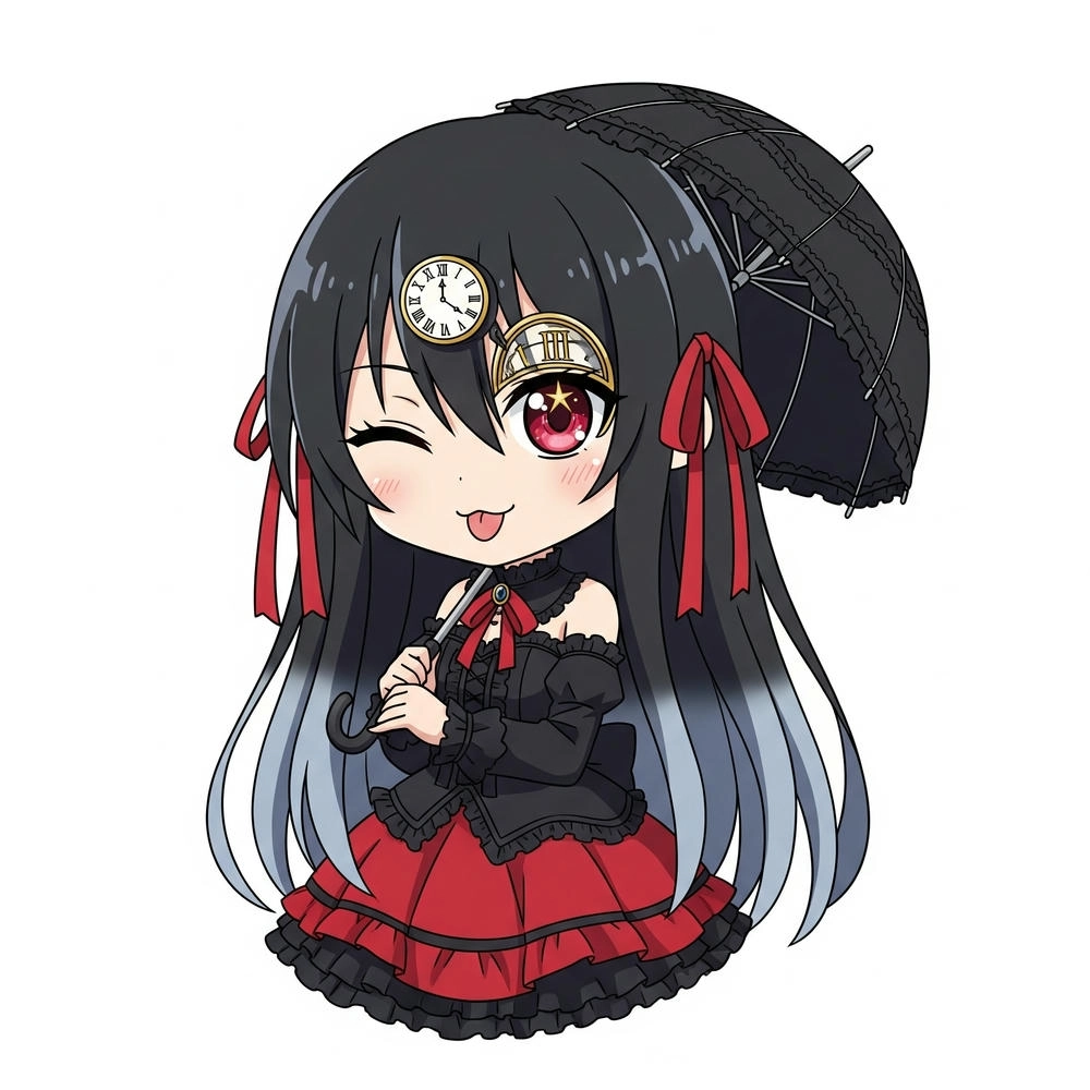 hình anime girl kurumi phong cách chibi 