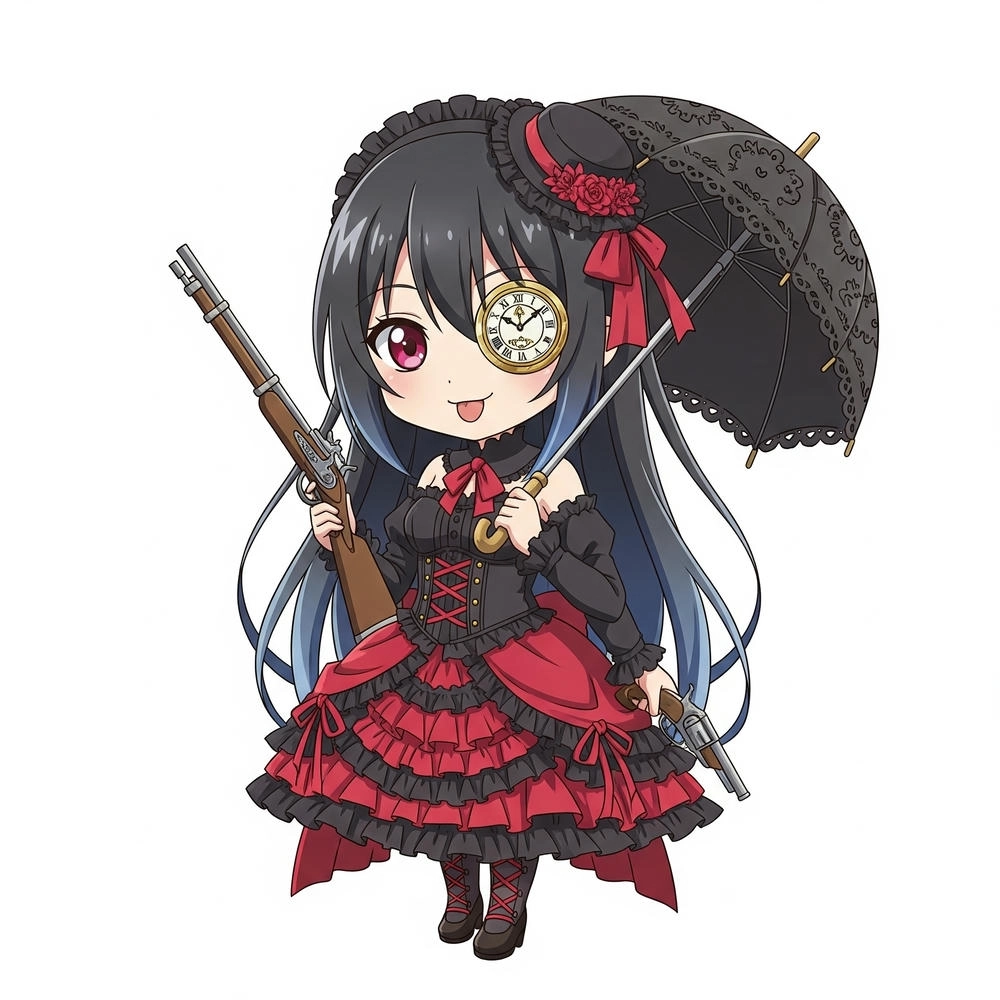 tranh vẽ anime kurumi chibi cực chất 