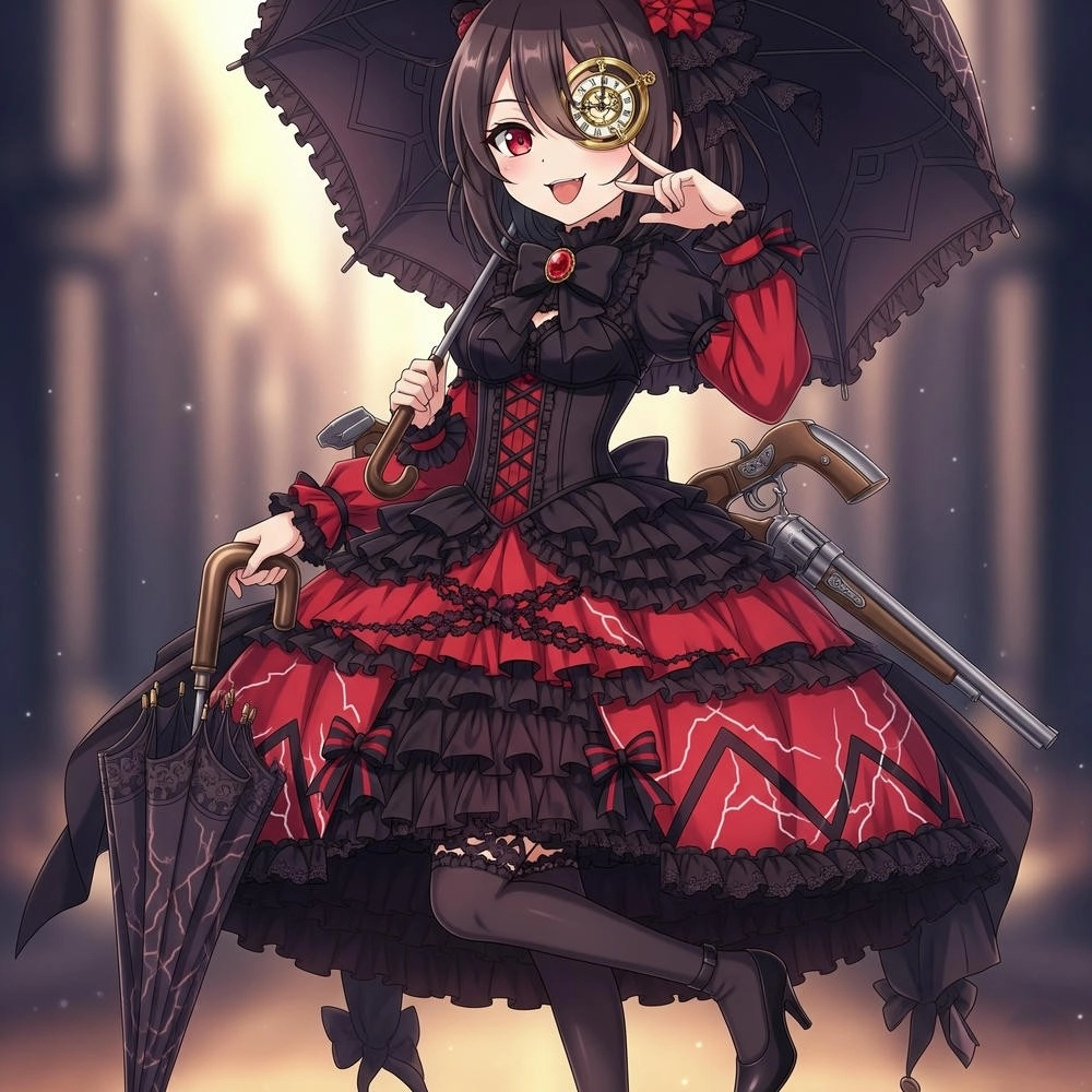 ảnh nhân vật kurumi tokisaki dạng chibi 