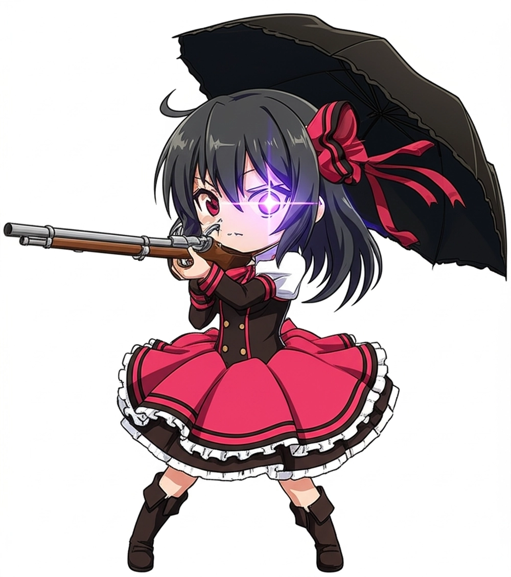 ảnh chibi kurumi phong cách hoạt hình Nhật Bản 