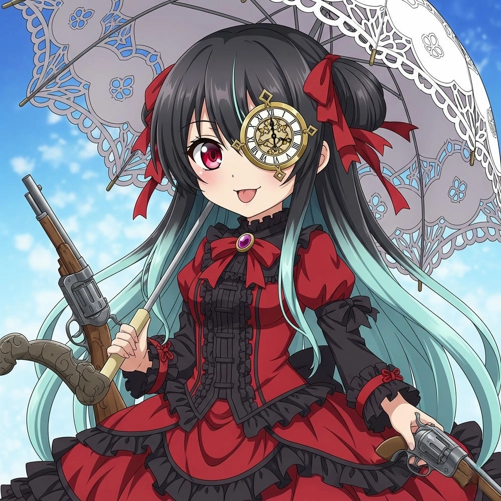 hình vẽ chibi kurumi tokisaki cực ngầu 