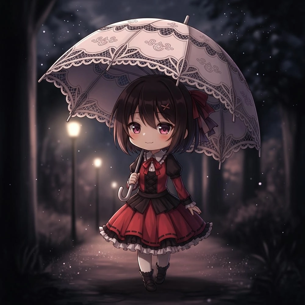 hình chibi Kurumi cute phong cách anime 