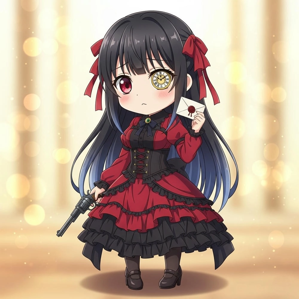 hình girl anime Kurumi chibi đẹp mắt 