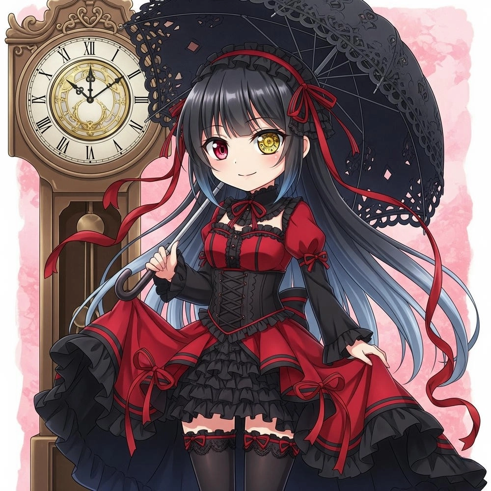ảnh anime đẹp về kurumi tokisaki chibi 