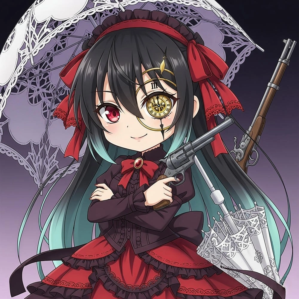 ảnh kurumi chibi dễ thương phong cách manga 