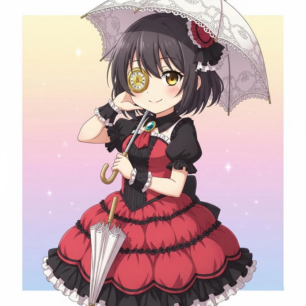 hình nền anime kurumi tokisaki chibi 