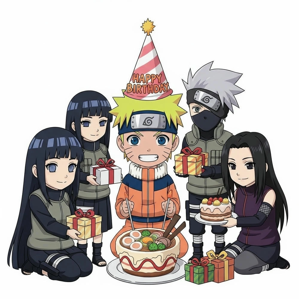 naruto chibi phong cách anime Nhật Bản 