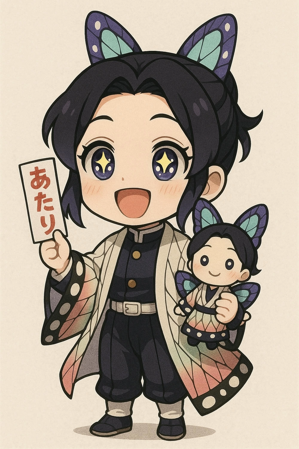 ảnh shinobu chibi cute tinh nghịch 