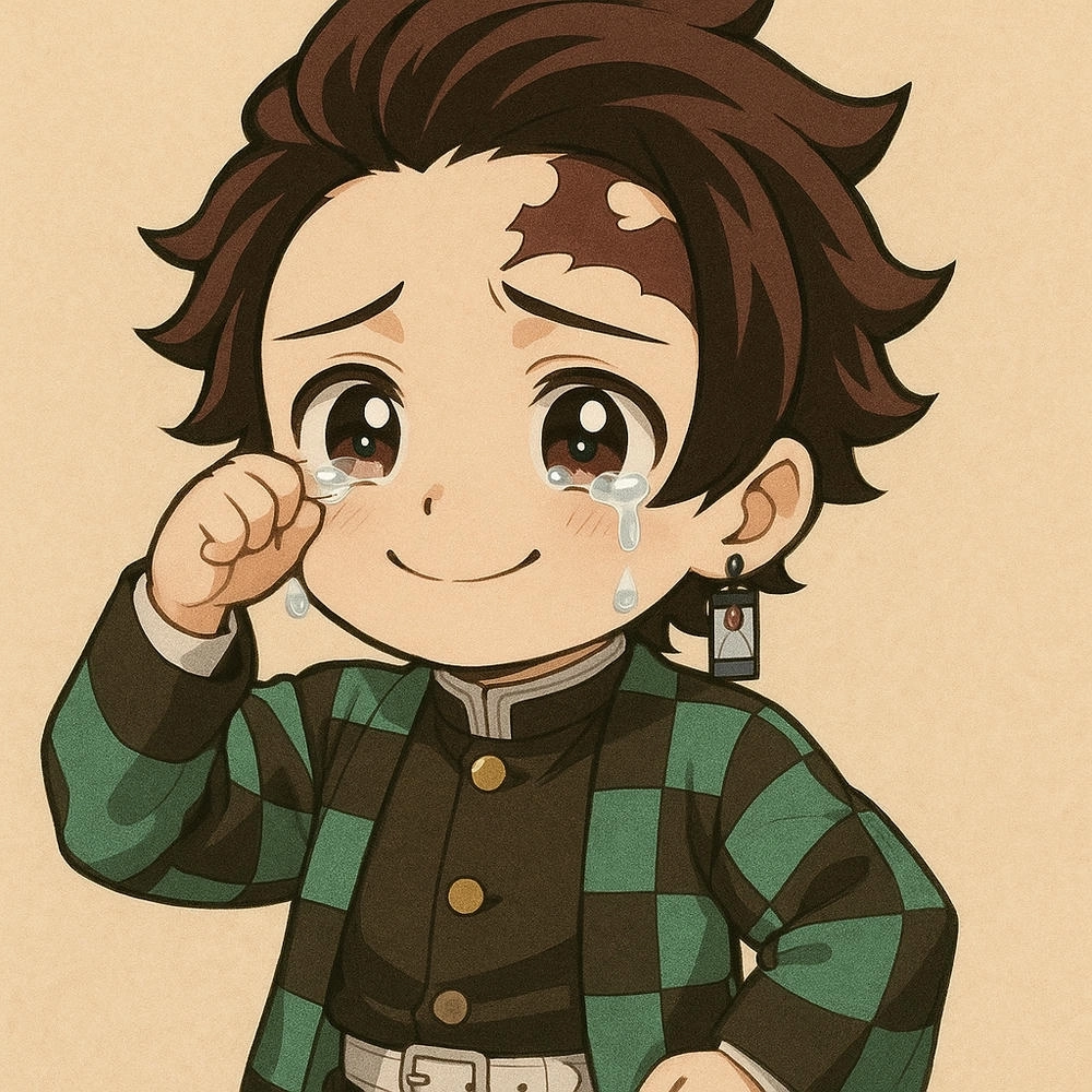 ảnh tanjiro chibi cute cực đáng yêu cho ảnh nền 