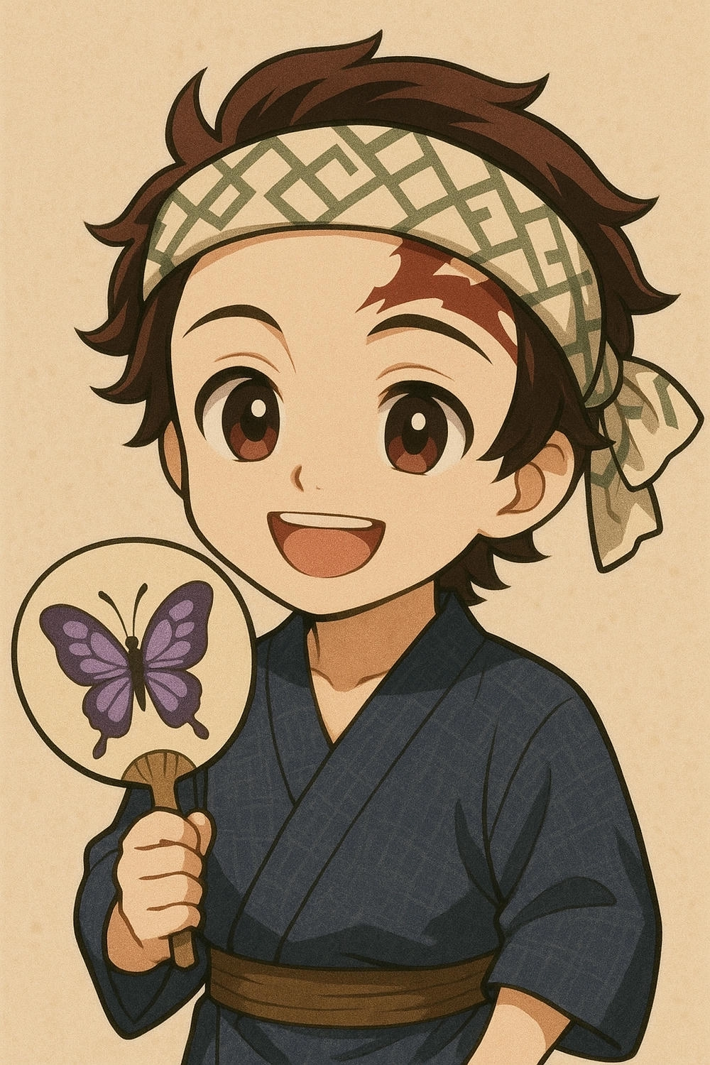 ảnh tanjiro ngầu tạo hình chiến binh chibi 