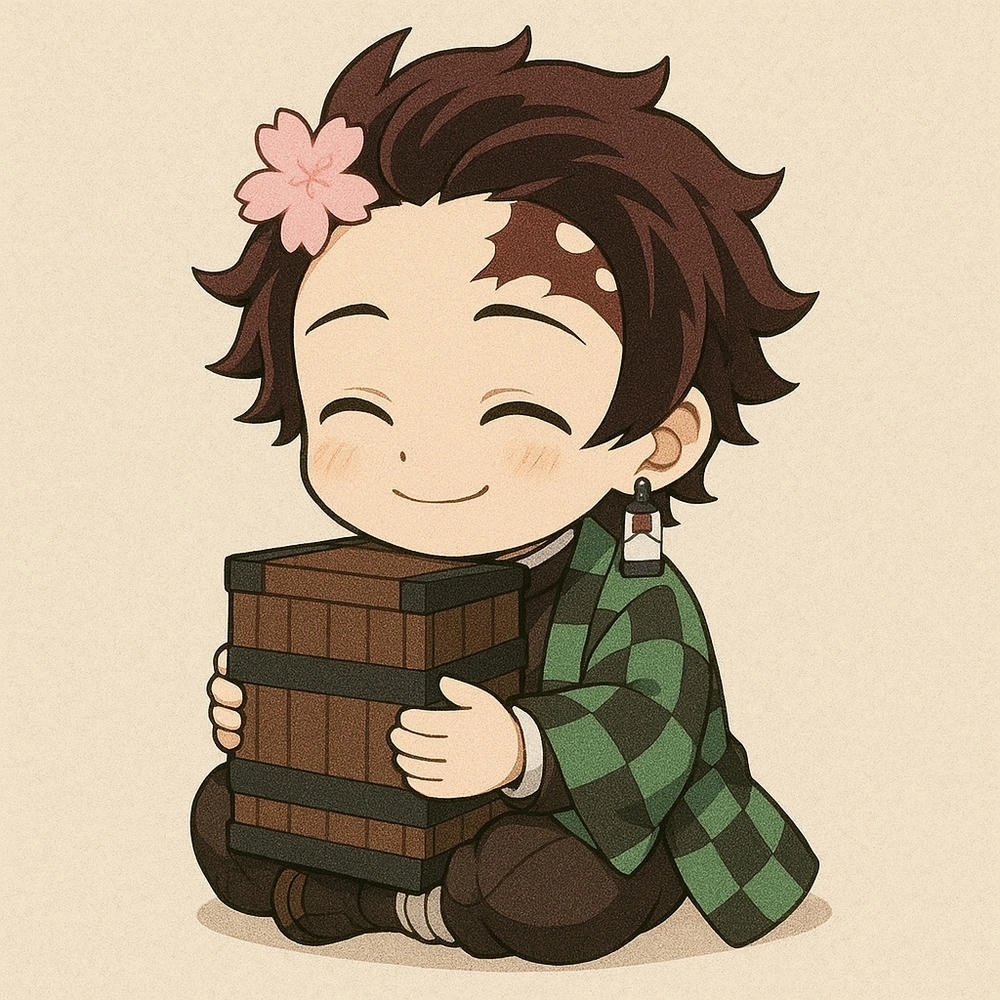 ảnh tanjiro chibi đẹp, rõ nét, cực kỳ kute 