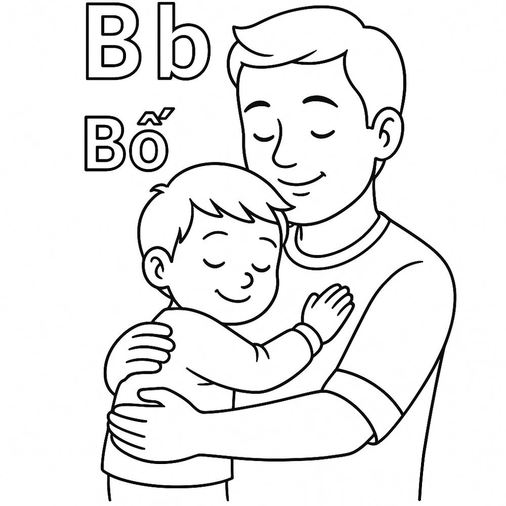 tô màu chữ b dễ tô cho trẻ
