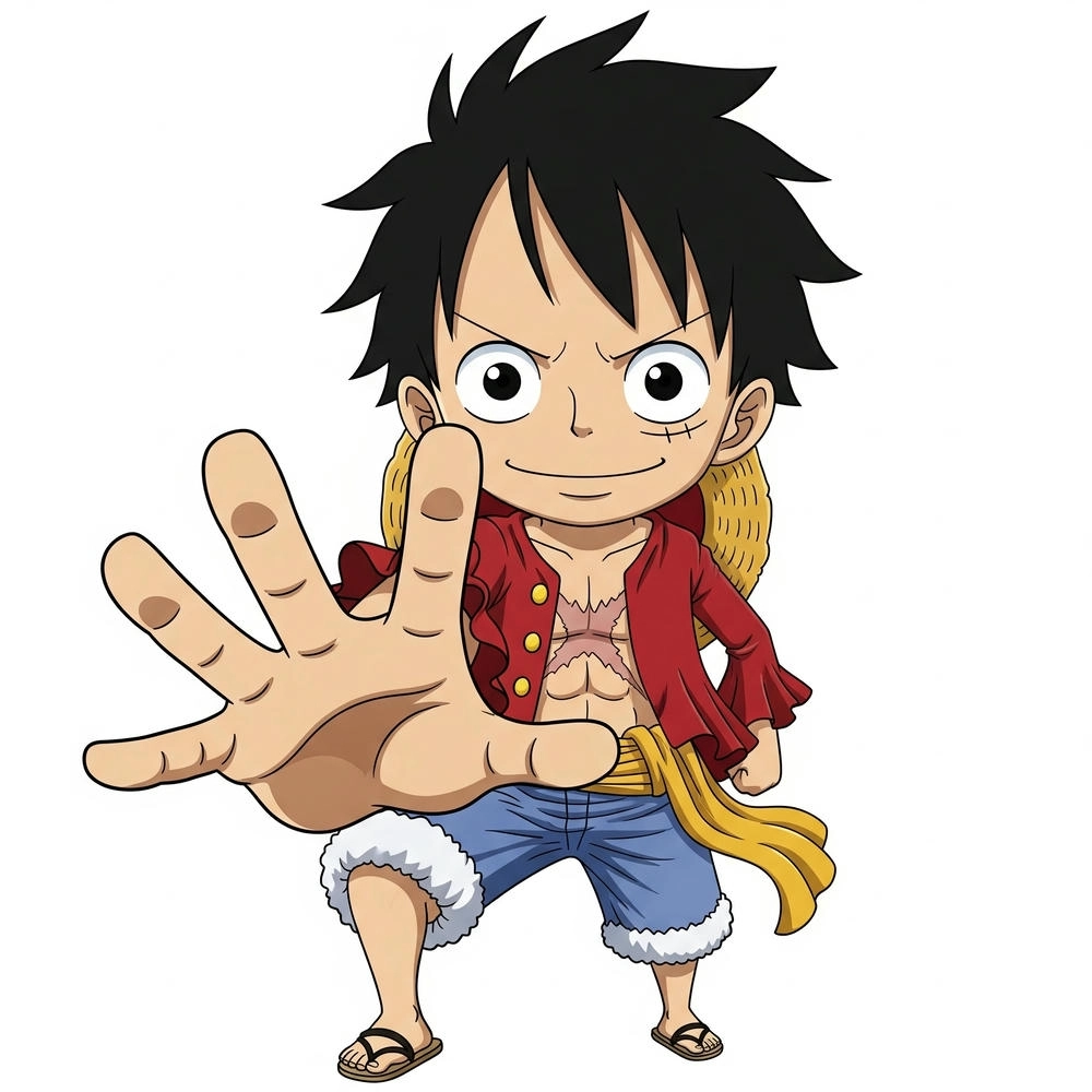 ảnh luffy cute phong cách anime 