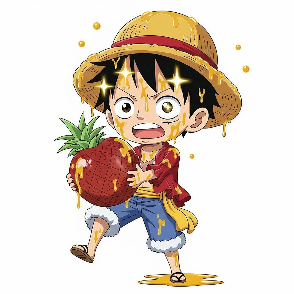 hình ảnh luffy chibi siêu dễ thương 