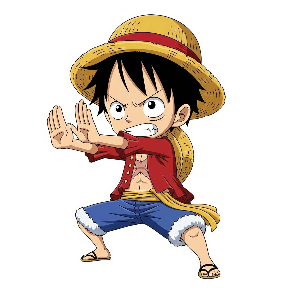ảnh luffy chibi cute cực kỳ đáng yêu 
