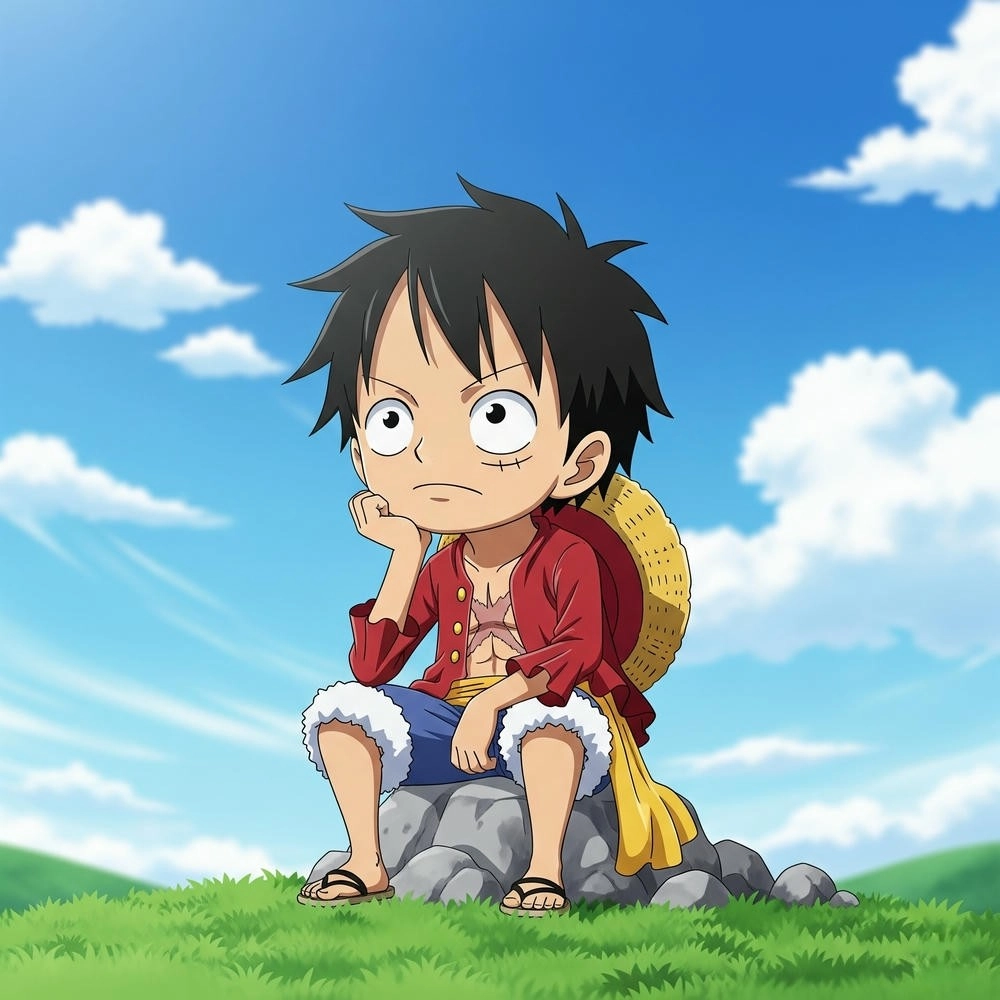 ảnh chibi luffy biểu cảm hài hước