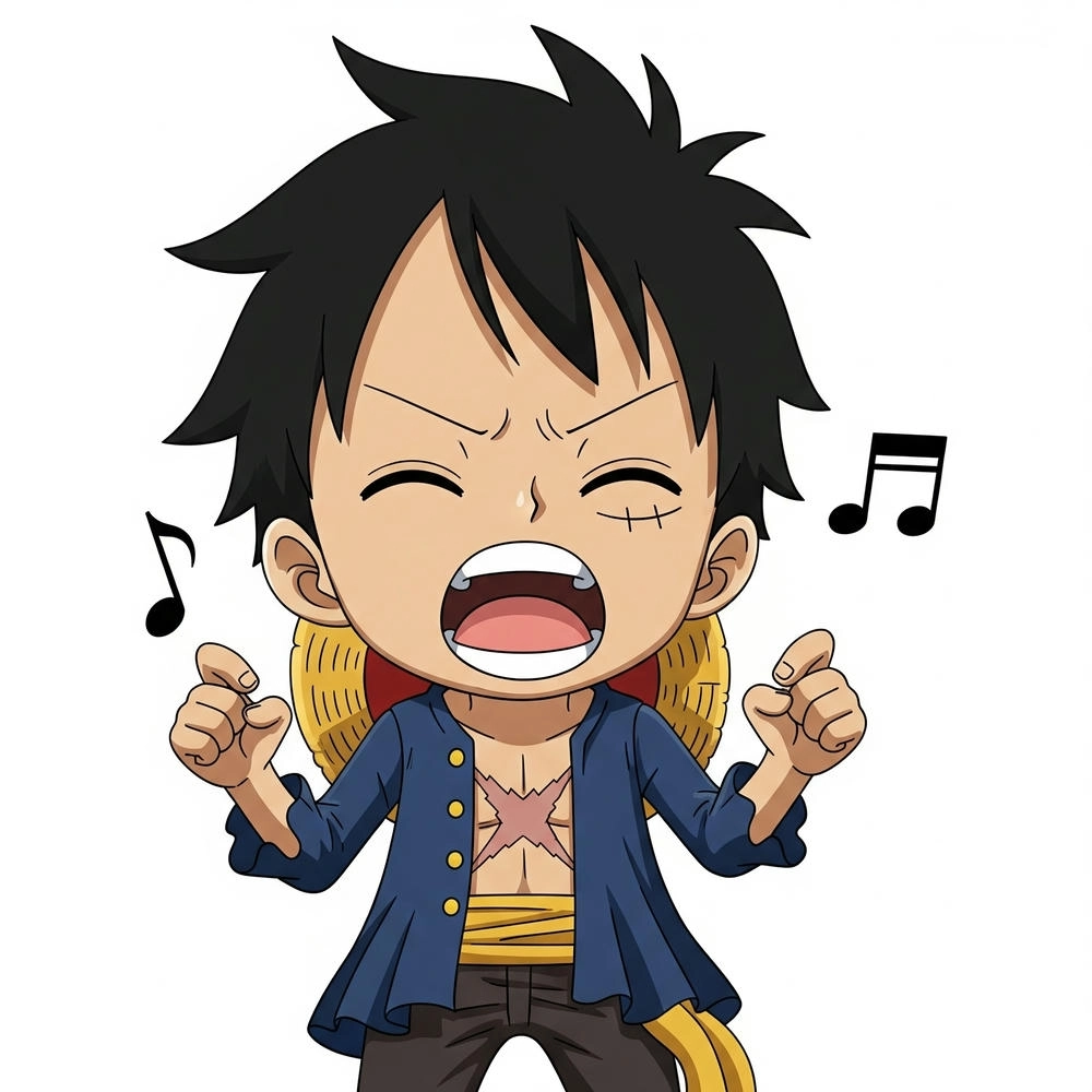 ảnh luffy chibi cute chất lượng cao 