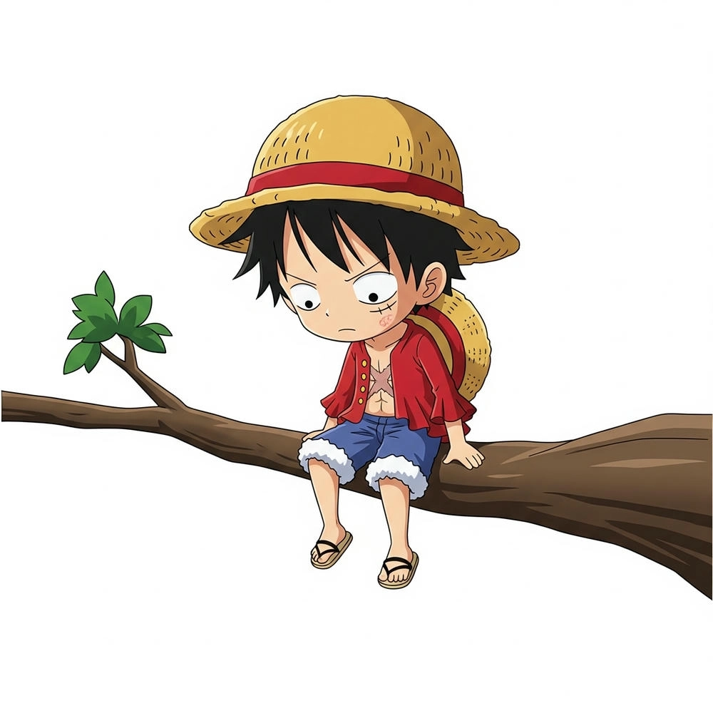 ảnh luffy cute đơn giản nhưng cuốn hút 