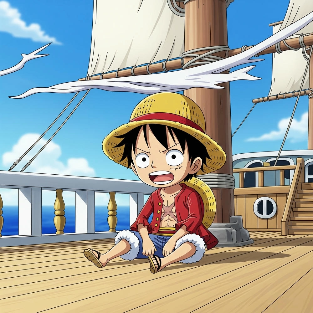 ảnh luffy gear 5 chibi cute đậm chất anime 