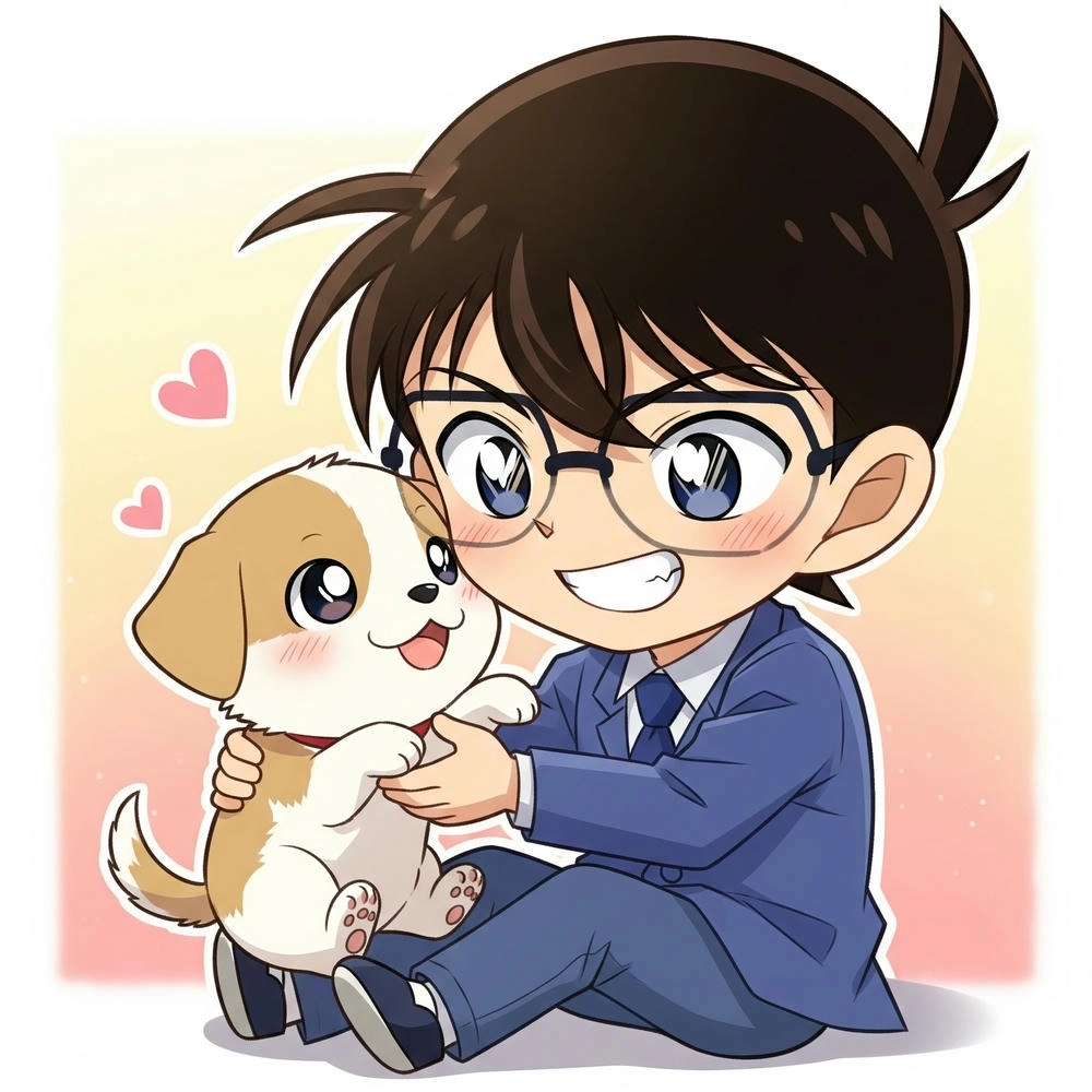 hình ảnh conan chibi cute tinh nghịch 