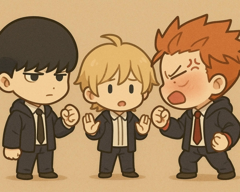 hình hoạt hình Mashle dạng chibi 