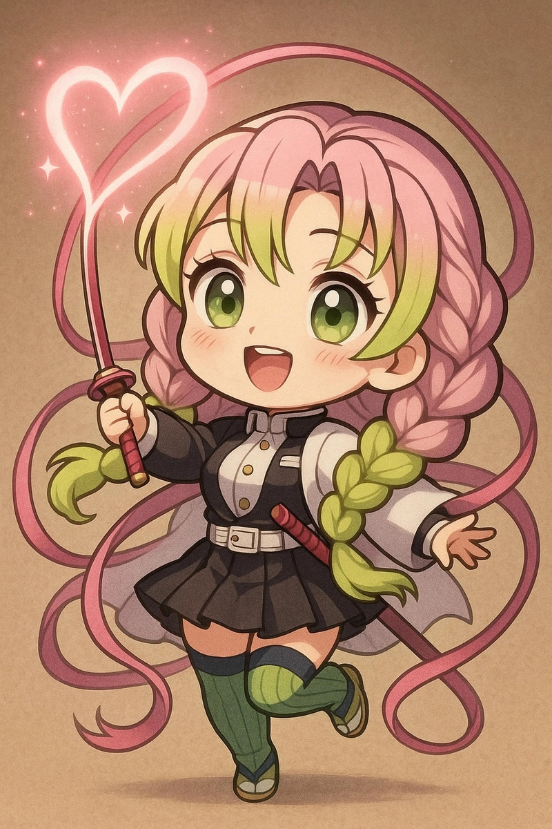 Hình chibi dễ thương của Mitsuri