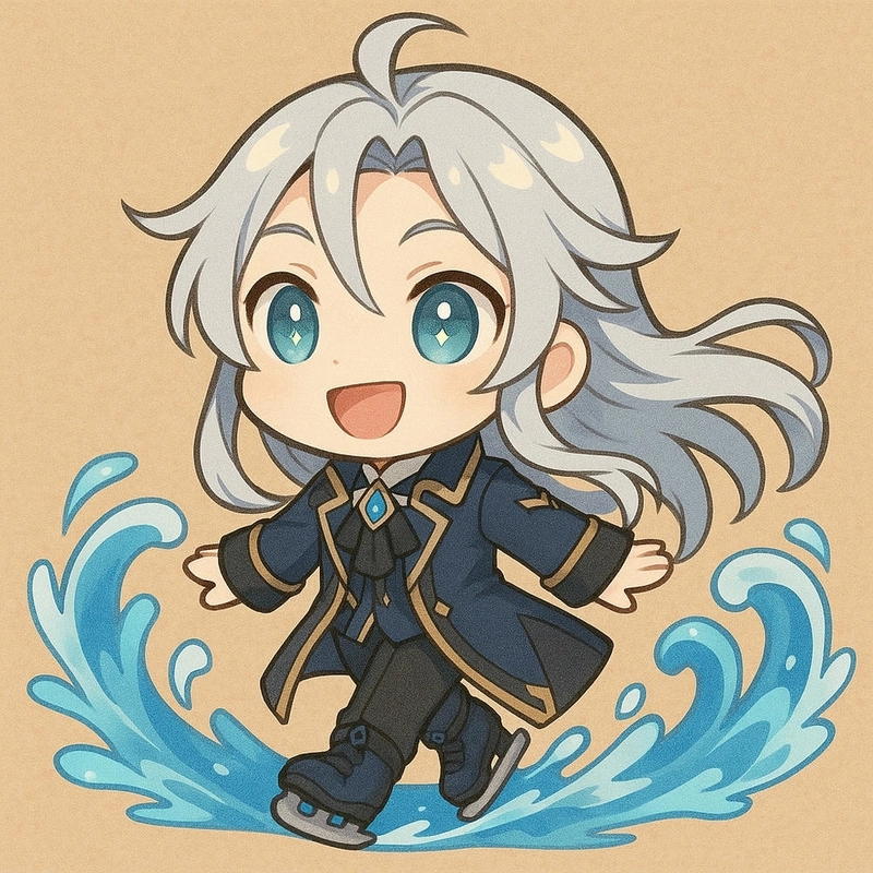 Tranh chibi Neuvillette anime 
