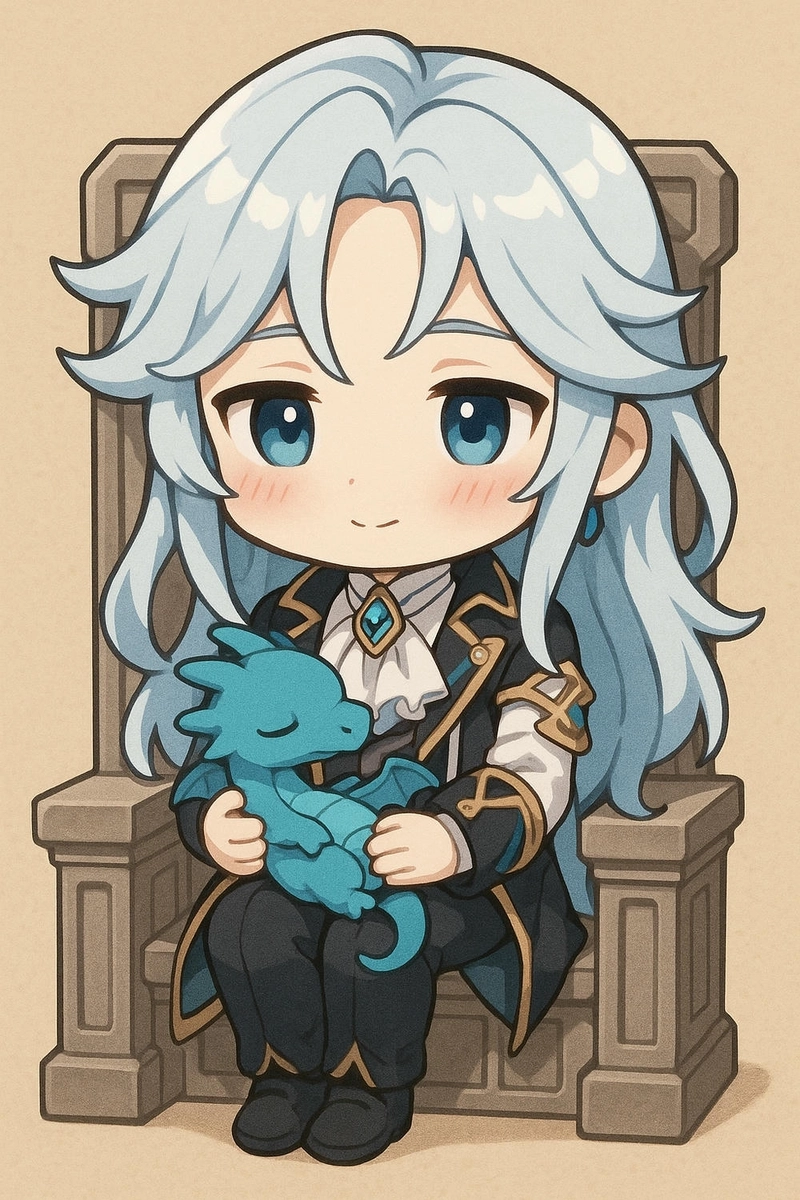 Hình chibi Neuvillette siêu cute 