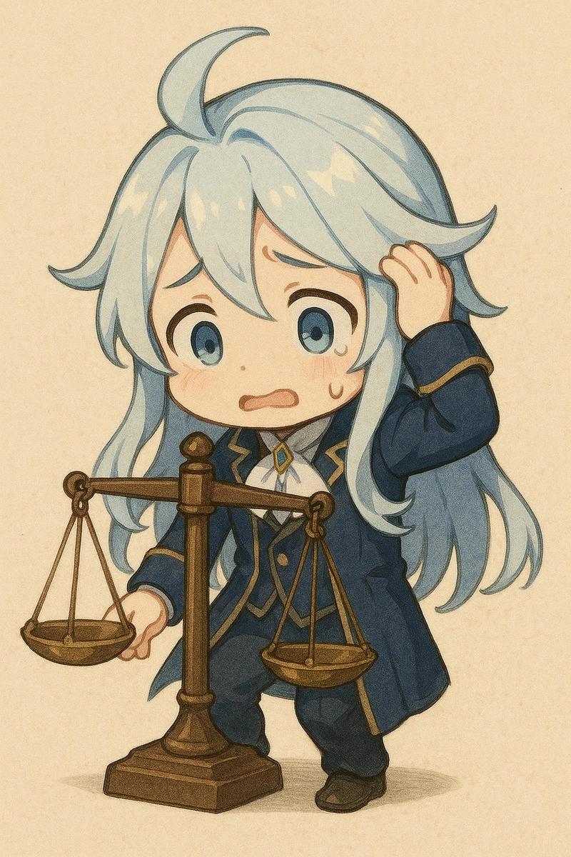 Ảnh hoạt hình Neuvillette chibi 