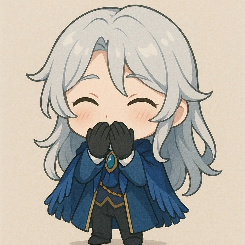 Hình vẽ Neuvillette phong cách chibi 