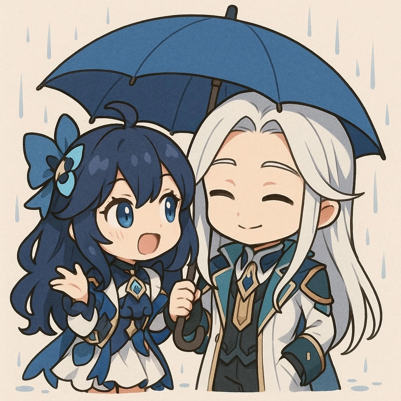 Ảnh chế chibi Neuvillette hài hước 
