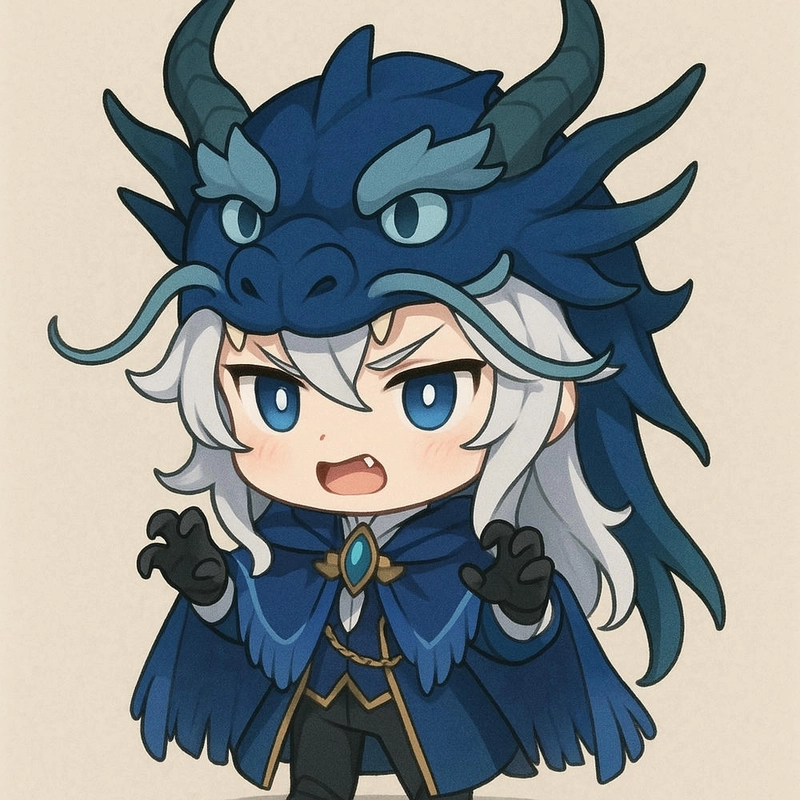 Neuvillette chibi ngộ nghĩnh 