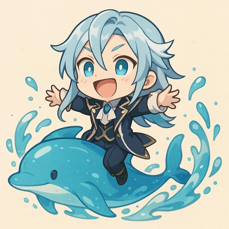 Chibi Neuvillette hoạt hình 