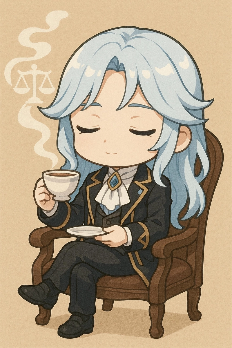 Neuvillette chibi siêu dễ thương 