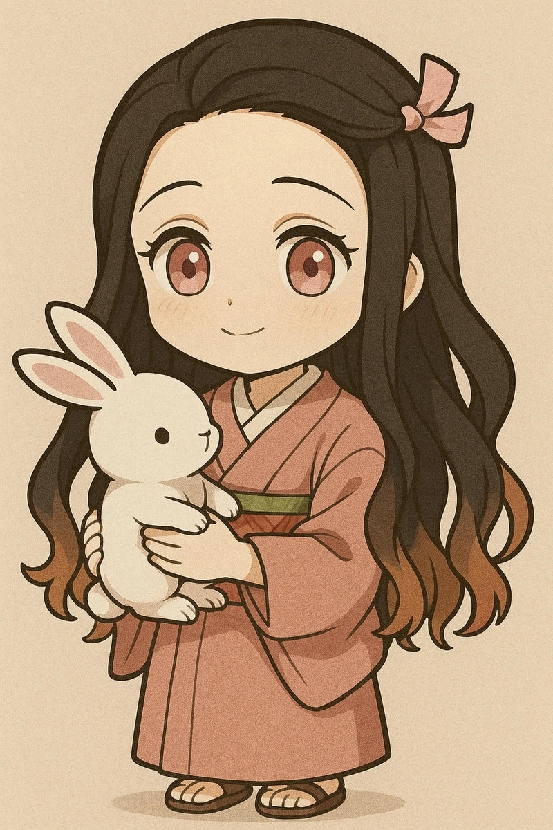 Hình Nezuko phiên bản chibi dễ thương