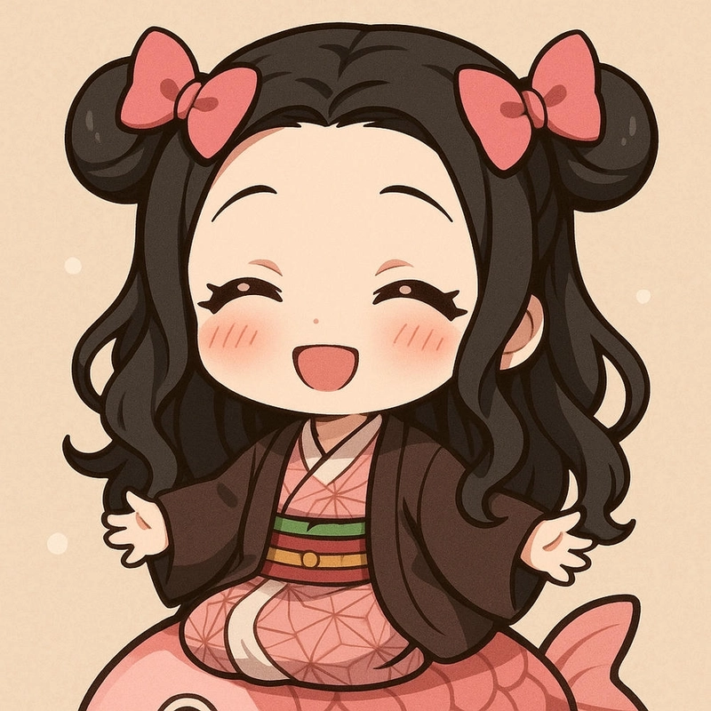 Ảnh hoạt hình Nezuko chibi đẹp