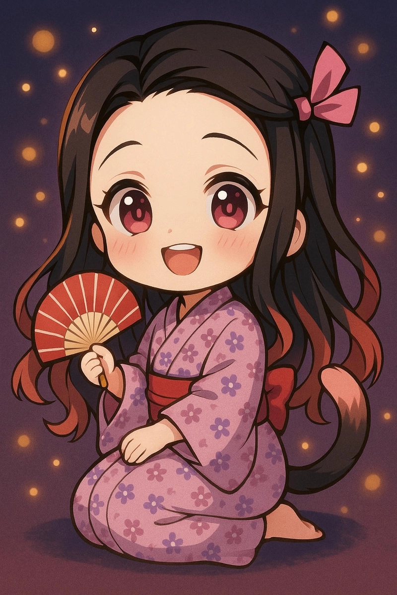Ảnh nhân vật Nezuko chibi dễ thương