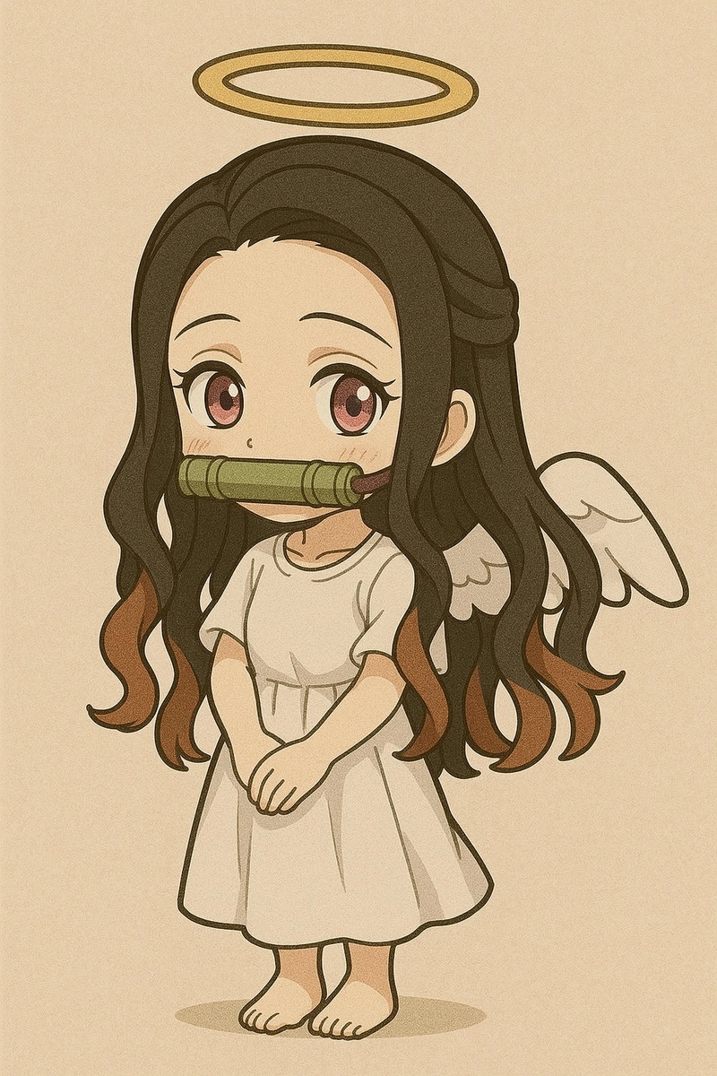 Hình chibi Nezuko xinh xắn đáng yêu