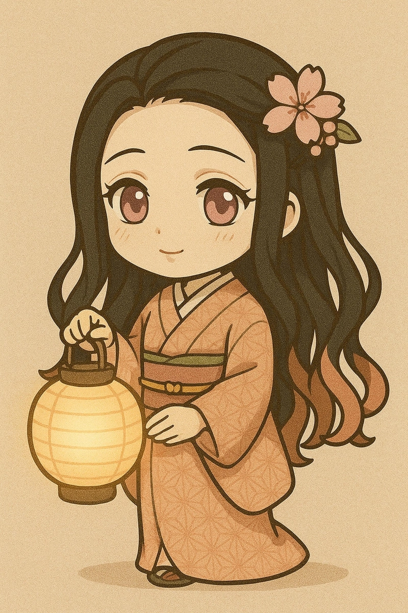 Nezuko chibi ảnh hoạt hình dễ thương
