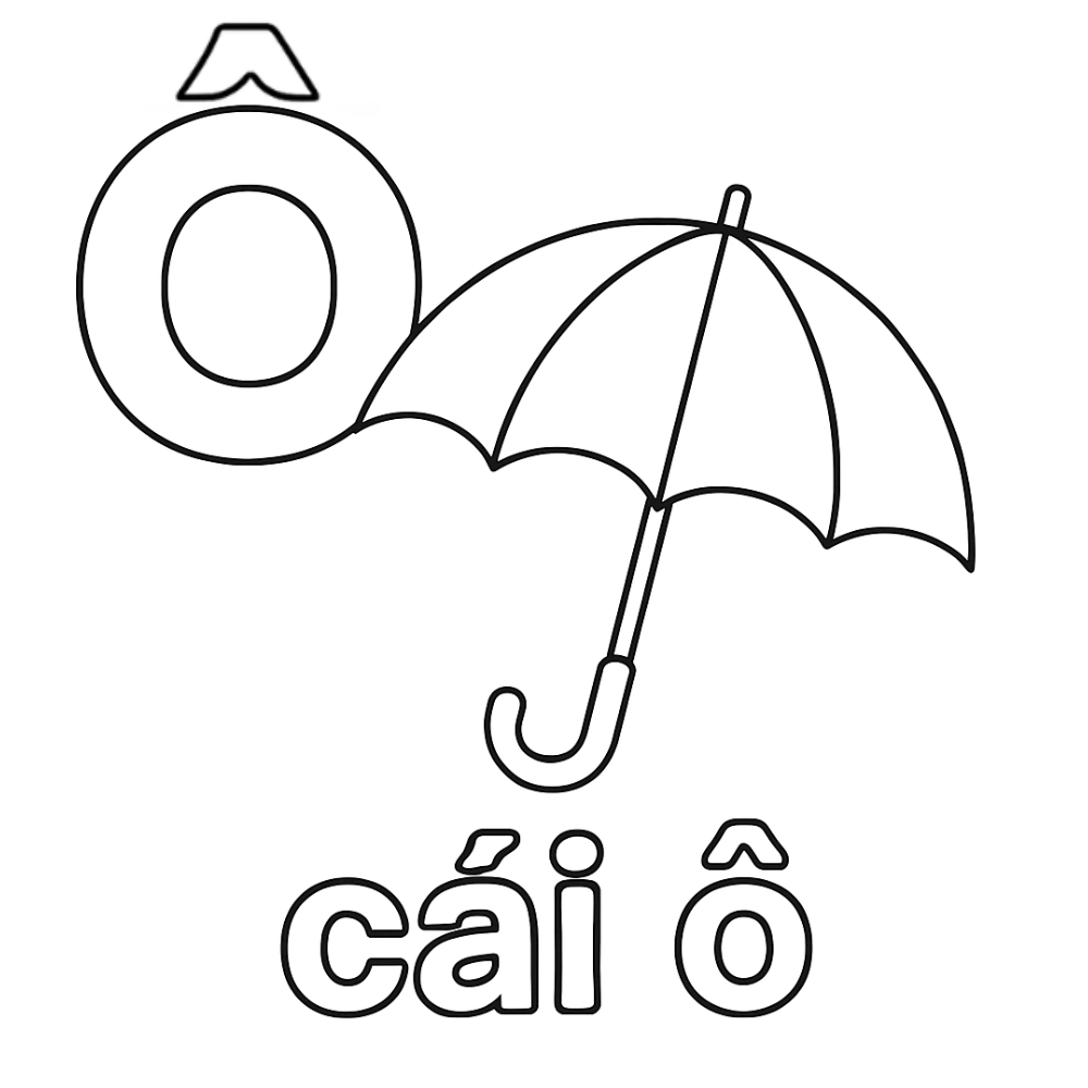 tranh tô màu chữ cái dễ tô
