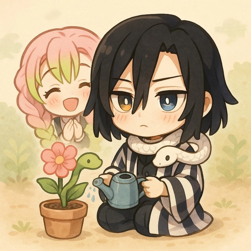 Hình Obanai chibi đáng yêu nhất